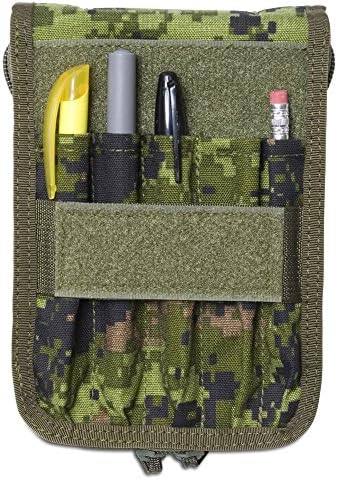 TACTICAL NOTEBOOK COVERS.COMCanadian Field Message Pad Cover System | with Utility Strap on Front | for The Canadian Forces FMP, Will fit fit Any 6.75” x 4.5” Notepad | Canadian Digital Camo