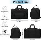 ZYZY Sport Holdall Duffle Bag 55L Gym Bag with Shoulder Strap Black 55L view 4