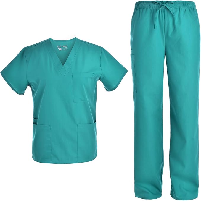 Unisex V Ausschnitt Set Damen Und Herren Garten Workware Krankenschwester Schule Set Top Und Hose Jy1601x Amazon De Bekleidung