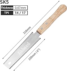 Jikbeed Japanese Hand Saw 6 Inch Double Edge Sided