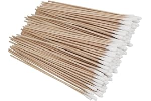 100 Pieces 6 Inch Wooden Sticks Cotton Swab Cleaning Cotton Sticks Wood Buds Makeup Cosmetic Applicator
