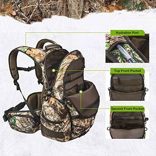 TIDEWE Hunting Backpack with Waterproof Rain Cover for Rifle Bow Gun