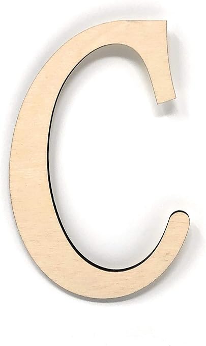Amazon Com Gocutouts 12 Wooden C Unfinished Wooden Letters Paint