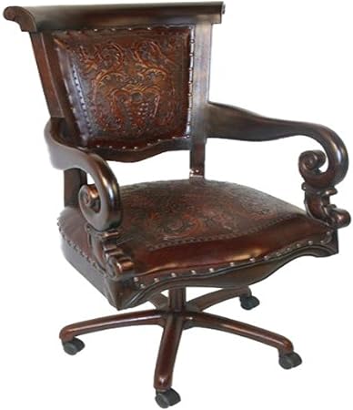 Amazon Com New World Trading Sammy Office Chair Colonial Antique Brown Furniture Decor