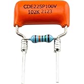 Musiclily Pro Treble Bleed Mod with Sprague Orange Drop 225P Capacitor and Precision Resistor for Electric Guitar Bass .001uF+150K