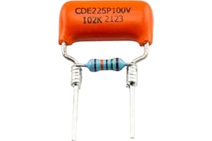 Musiclily Pro Treble Bleed Mod with Sprague Orange Drop 225P Capacitor and Precision Resistor for Electric Guitar Bass .001uF+150K