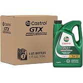 Castrol GTX High Mileage 5W-30 Synthetic Blend Motor Oil, 5 Qt, Pack of 3