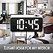 X Ykoki Alarm Clock – Digital Clock LED Display – Time Snooze Temperature Brightness Dimmer – Desk Clock Kids Heavy Sleepers Adults – Modern Alarm Clocks Bedrooms Bedside Home Battery Clock (White)