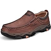 Men's Orthopedic Walking Shoes Genuine Leather Slip On Loafers, Comfortable Non-Slip Driving Loafers for Men