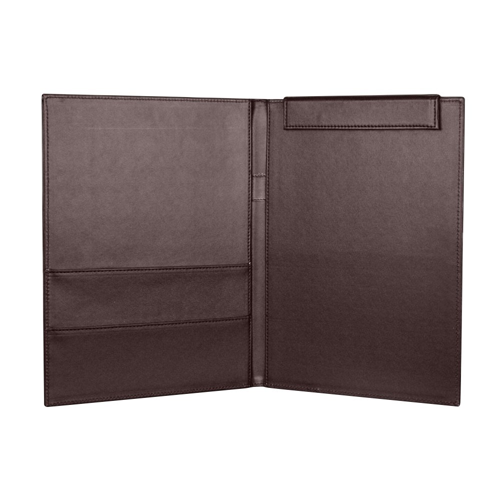A4 Portfolio Leather Clipboard Folder Conference Folder Professional Presentation Book Folder Writing Signature Pad Paperwork Organiser with Multiple Bills Holder Pockets for Business Office
