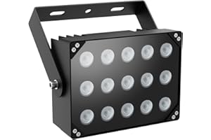 Univivi IR Illuminator 15 LEDs 90 Degree Wide Angle IR Lights for Night Vision IP67 Waterproof 850nm Infrared Light for Security Surveillance Camera Indoor&Outdoor