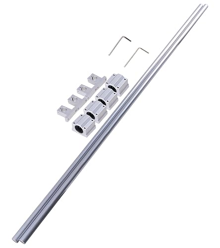 2 Pieces 10mm Diameter X 500mm Long Linear Motion Shaft Rods - Steel Optical Axis For DIY & CNC