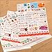 6 Sheets Craft Sticker, Marrywindix Tech Decorative Scrapbooking Diary Album Sticker Adhesive
