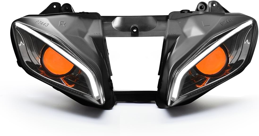 KT LED Optical Fiber Headlight Assembly for Yamaha R6 2008