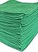 Eurow Microfiber 12 x 12in 350 GSM Cleaning Towels Green - 50 Pack