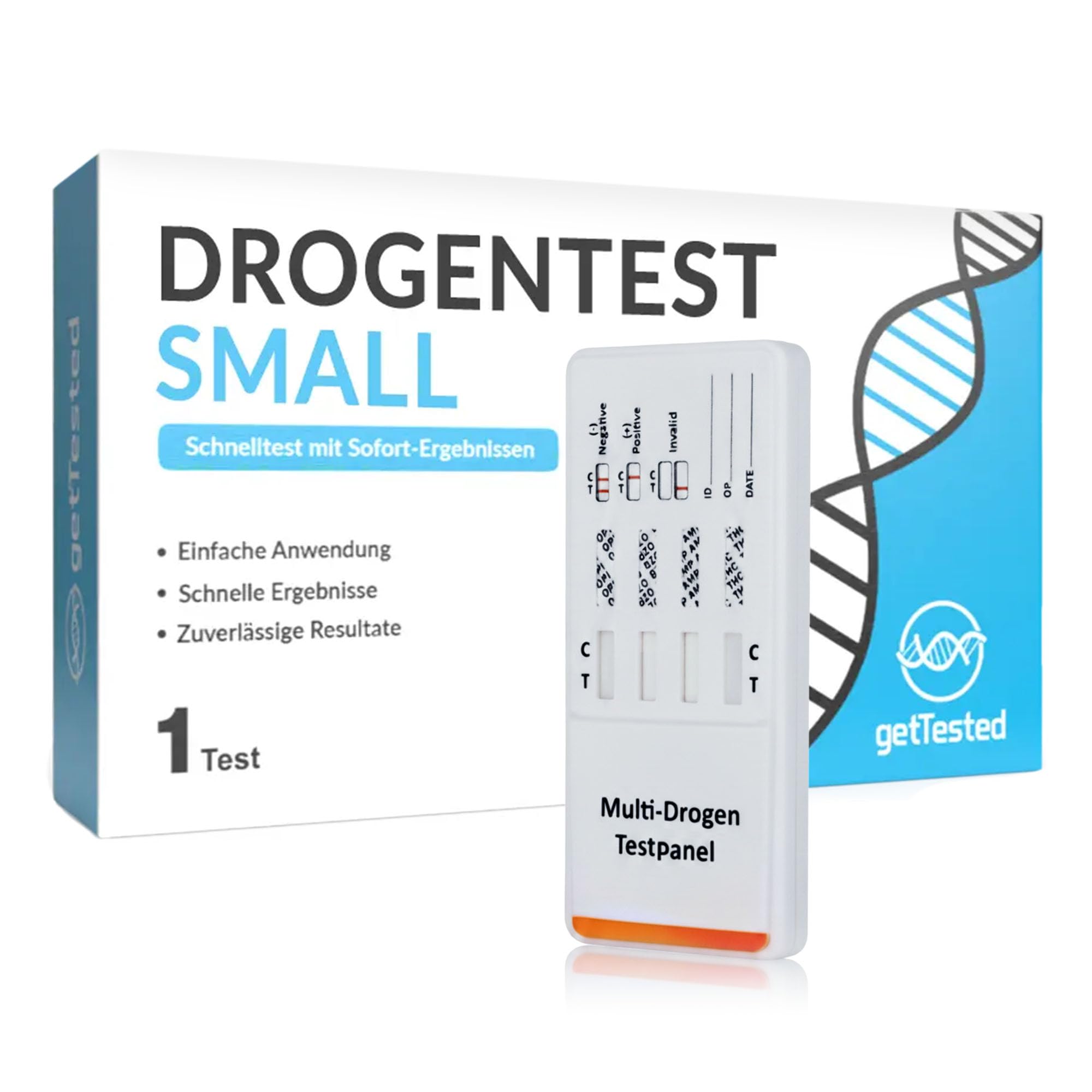 getTested GetTested at Home Drug Test 4 substances (1 Test) Test for 4 Different Drugs, You can Easily and discreetly Analyze The Presence of 4 commonly Used Drugs