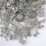 Beading Station Antique Style Everything Mix, Charms, Spacers, Bead Caps, Clasps, Connectors, All Crafting Needs ~ Jewelry Findings ~ (Spacer&Caps 100pcs Antique Silver)
