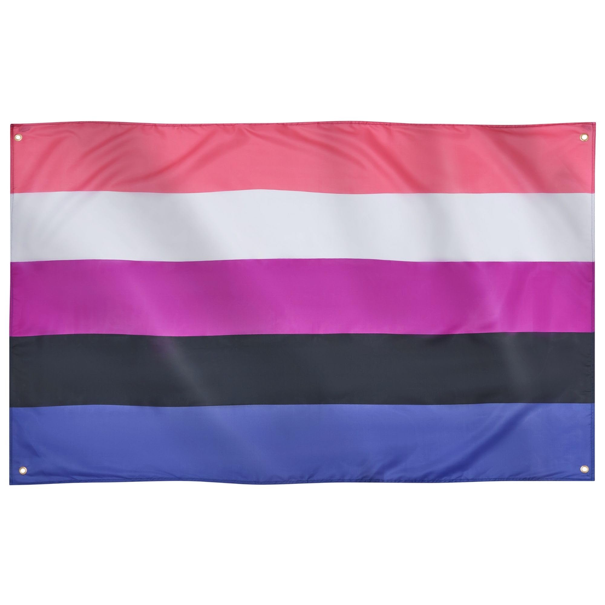 Runesol Genderfluid Flag, 91x152cm, 3ft x 5ft, 4 Grommets, Eyelet In Every Corner, Pride Flags LGBT Flag, Premium Flags, Inside, Outside, Vivid Colours — image 1