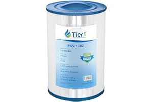 Tier1 Replacement for Maax Spas Filter | Compatible with Pleatco PAS35P, PMAX50, FC-0300, 5CH-35 | 8" x 5 5/8" | Trilobal Fabric | High Flow | Washable Spa Filter Cartridge