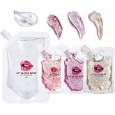 Skynest Lip Gloss Base, DIY Lip Gloss Moisturizing, Non-Sticky, Vegan Lip Makeup Oil(1Pack 50ML+3 Packs 20ML)