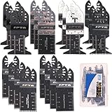 SPTA 20Pcs Oscillating Multi Tool Saw Blade With Plastic Box For Fein Multimaster,Dremel,Bosch,Makita,Dewalt and More-Pack of 20 Pcs