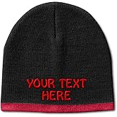 Beanie Hat for Men & Women Custom Personalized Text Winter Beanie for Women & Men