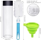 Iceten 6-Pack 400ml Clear Plastic Juice Bottles Wide Mouth with Lids view 3