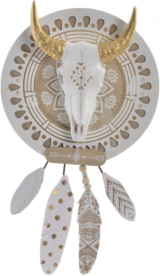 Home Line Craneo De Vaca Con Cuernos Decoracion Etnica Para Pared