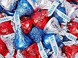 Hershey's Kisses, Milk Chocolate Kisses, Silver and Red and Blue USA Flag Colors July 4 Patriotic (Pack of 2 Pound) (Kisses Red, Blue and Silver)