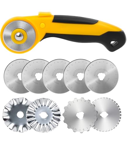 Taglierina Rotante Prym Per Tessuto - Gialla, Per Patchwork E Cucito, Manico Comfort - Foto 11