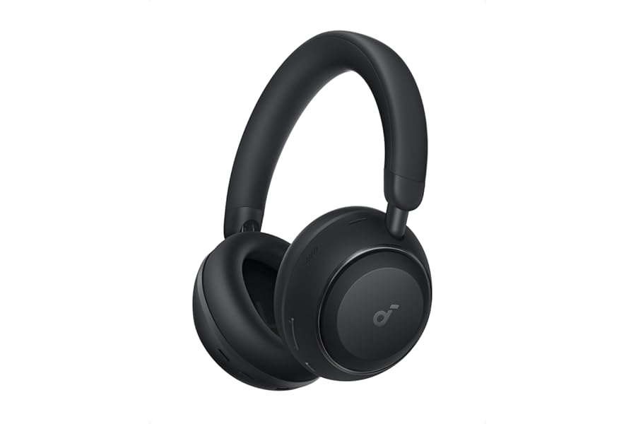 Soundcore Space 2 by Anker, Active Noise Cancelling Headphones, Comfortable Fit, 50H Playtime, LDAC Hi-Res Wireless Audio, Dual Connection, Clear Calls, Bluetooth 6.1, Nap Mode, Wearing Detection