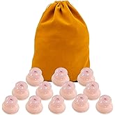 Silicone Cupping Therapy Sets 12pcs,Professional Vacuum Cupping for Myofascial Massage/Joint Pain/Anti Cellulite/Deep Muscle Relief & More(12p,Baby Pink)