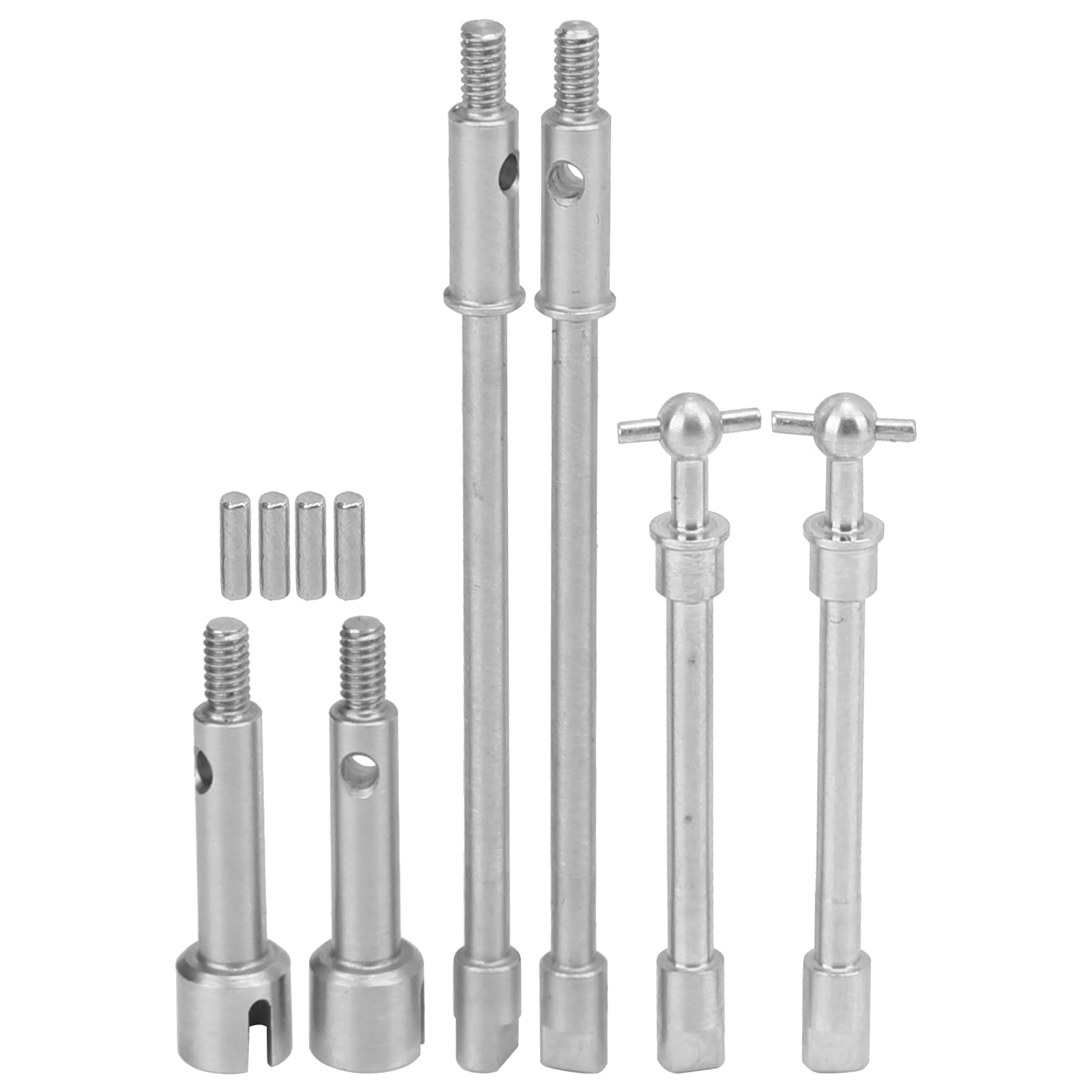 VGEBY Front Rear CVD Drive Shaft, RC Stainless Front Rear CVD Drive Shaft for Axial SCX24 90081 1/24 RC Cars Upgrade Parts, VGEBYFEWMSGINY7