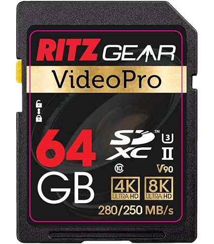 Amazon.com: Ritz Gear 64GB High-Speed SDXC UHS-II SD Card, C10, U3