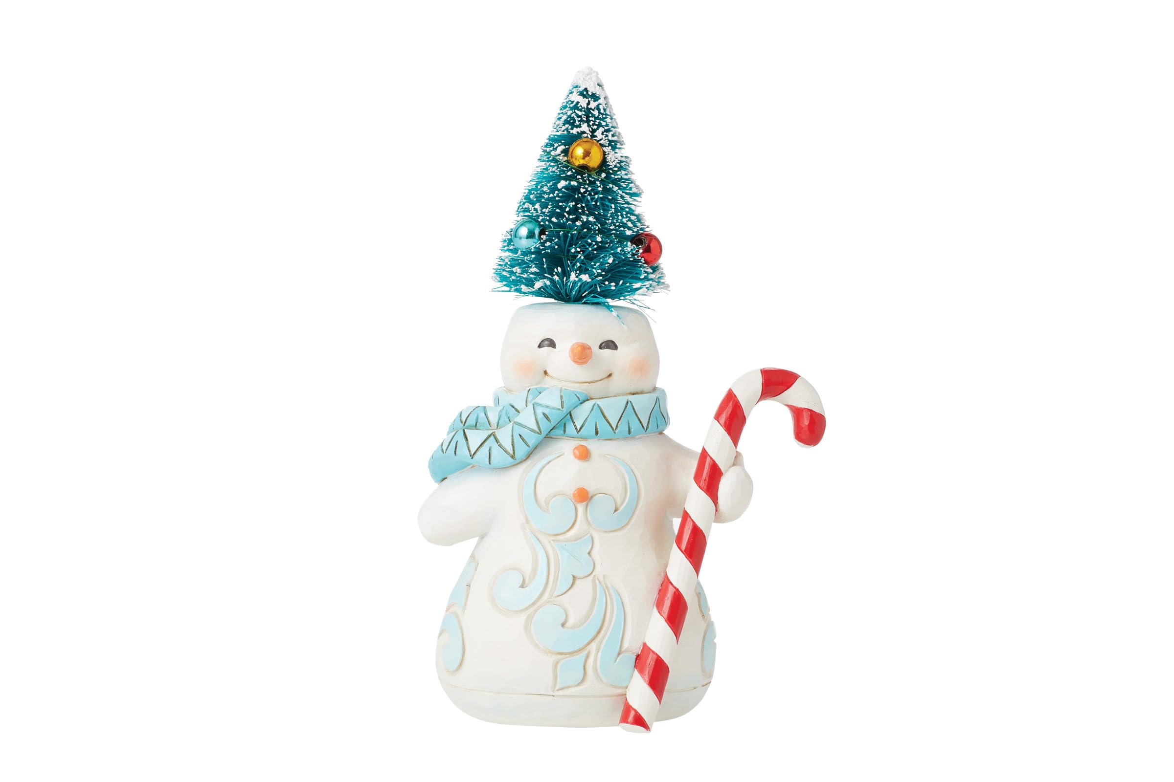 Enesco Jim Shore Snowman Sisal Tree Hat P Size Figurine