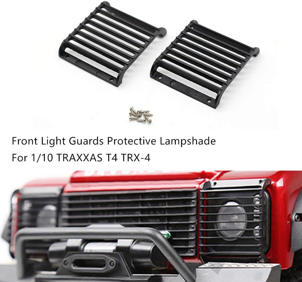 Livoty RC Front Light Guards Protector Grille Protective Lampshade for 1/10 TRAXXAS T4 TRX-4 RC Car Rock Crawler