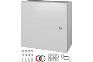 LeMotech Outdoor Electrical Box 16 x 16 x 8 inch Steel Enclosure, IP66 Waterproof Dustproof Wall-Mounted for Outdoor/Indoor L
