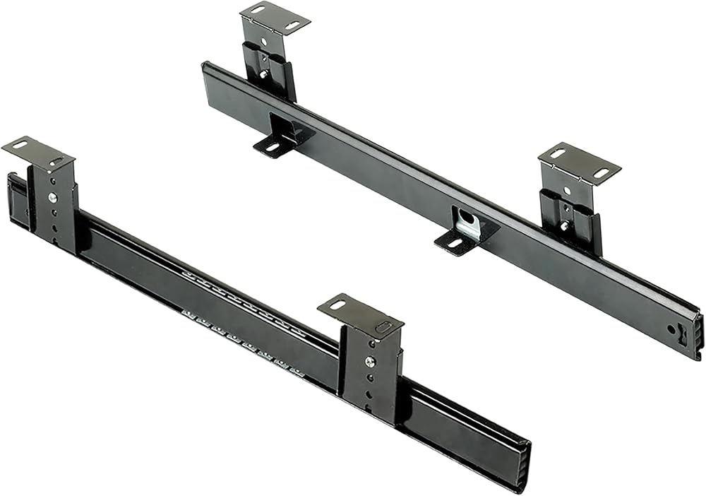 Emuca Ball Bearing Runners Keyboard Platform Kit Steel Black Zinc Plated 20u t