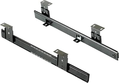 Emuca Ball Bearing Runners Keyboard Platform Kit Steel Black Zinc Plated 20u t