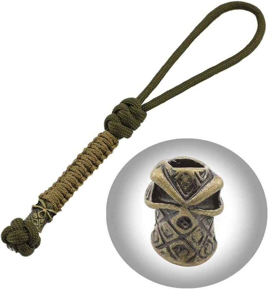 Grand Way Army Green Knife Lanyard – Utility Survival Gear Paracord – Tactical Knife Paracord Lanyard with Ninja Bead – Military EDC paracod Lanyard - Gifts for Men : Sports & Outdoors