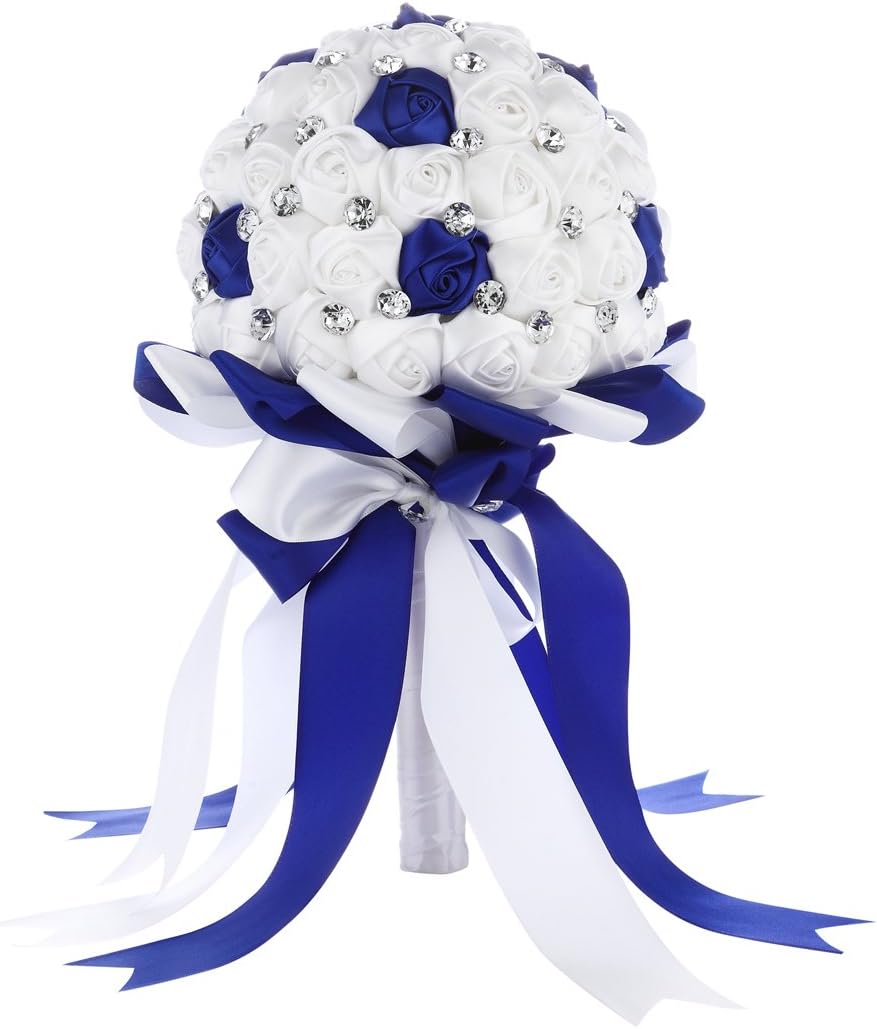 royal blue bridesmaid bouquets