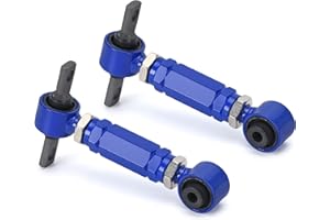 Hypertune Adjustable Control Arm Integra EG Rear Camber Arms Kit Compatible with Honda Civic 92-00 (Blue)