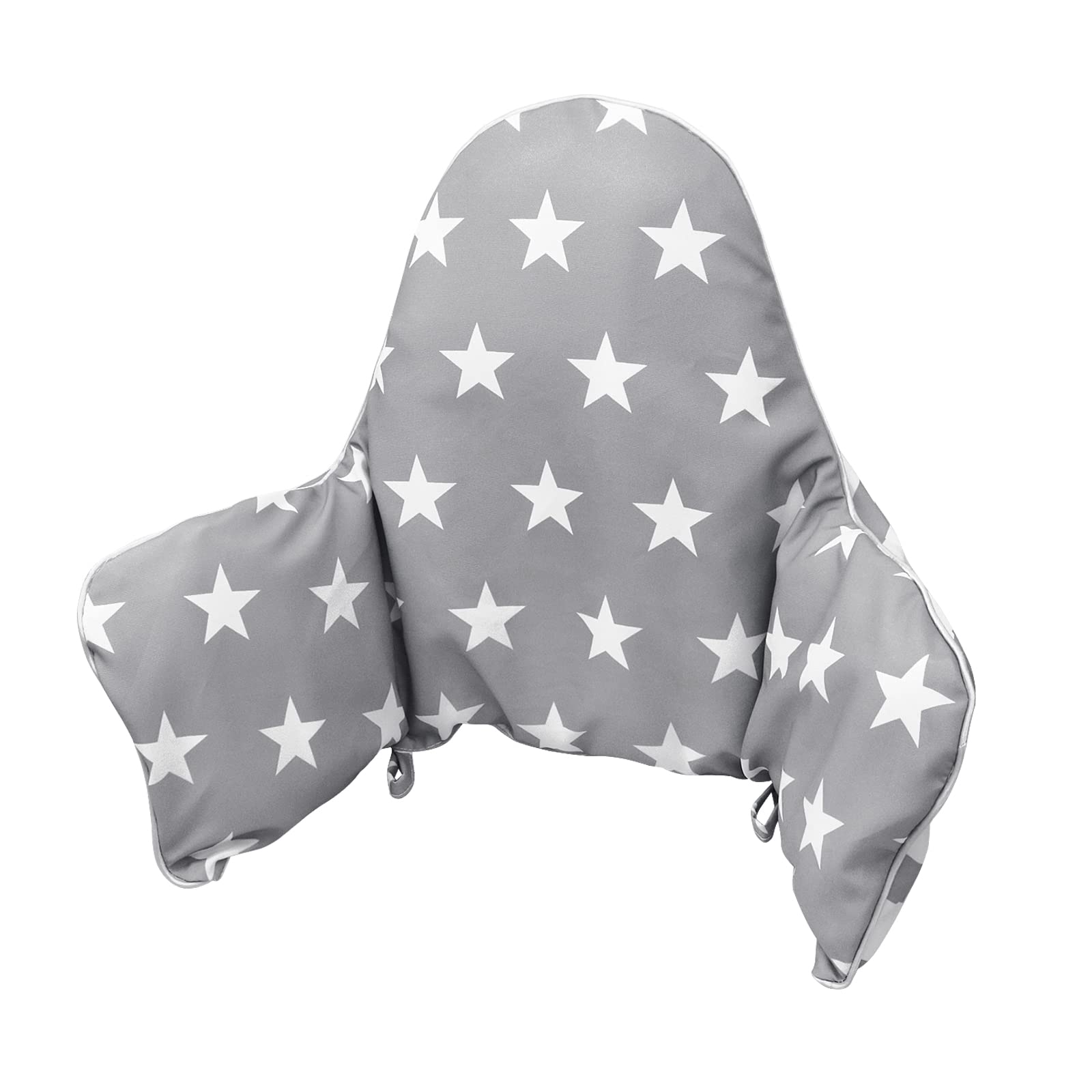 LLHQAMT Cushion for High Chair, Chair Pad IKEA Antilop Highchair, Seat Pad, Built-in Inflatable Cushion, Soft and Comfortable, Baby Sitting More Comfortable (Grey Stars)