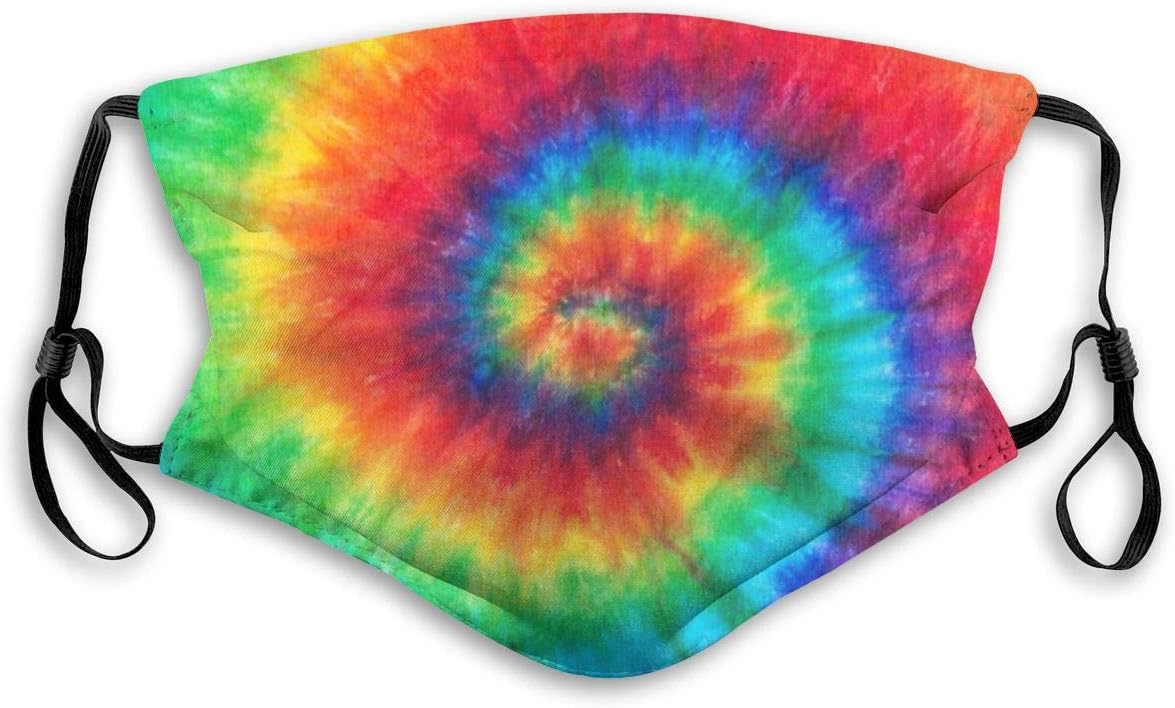 Tie-Dye Reusable Face Nose Mouth Cover with Adjustable Earloops Dust Mouth Mask for Kids Women Men