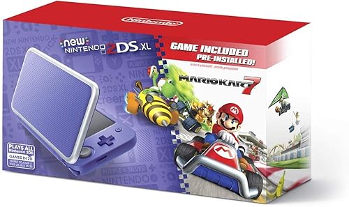 New Nintendo 2DS XL Purple Silver With Mario Kart Pre