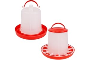 winemana Chick Feeder 1 Lb and Waterer 1.5 L Kit, Hanging Poultry Plastic Containers for Outdoor