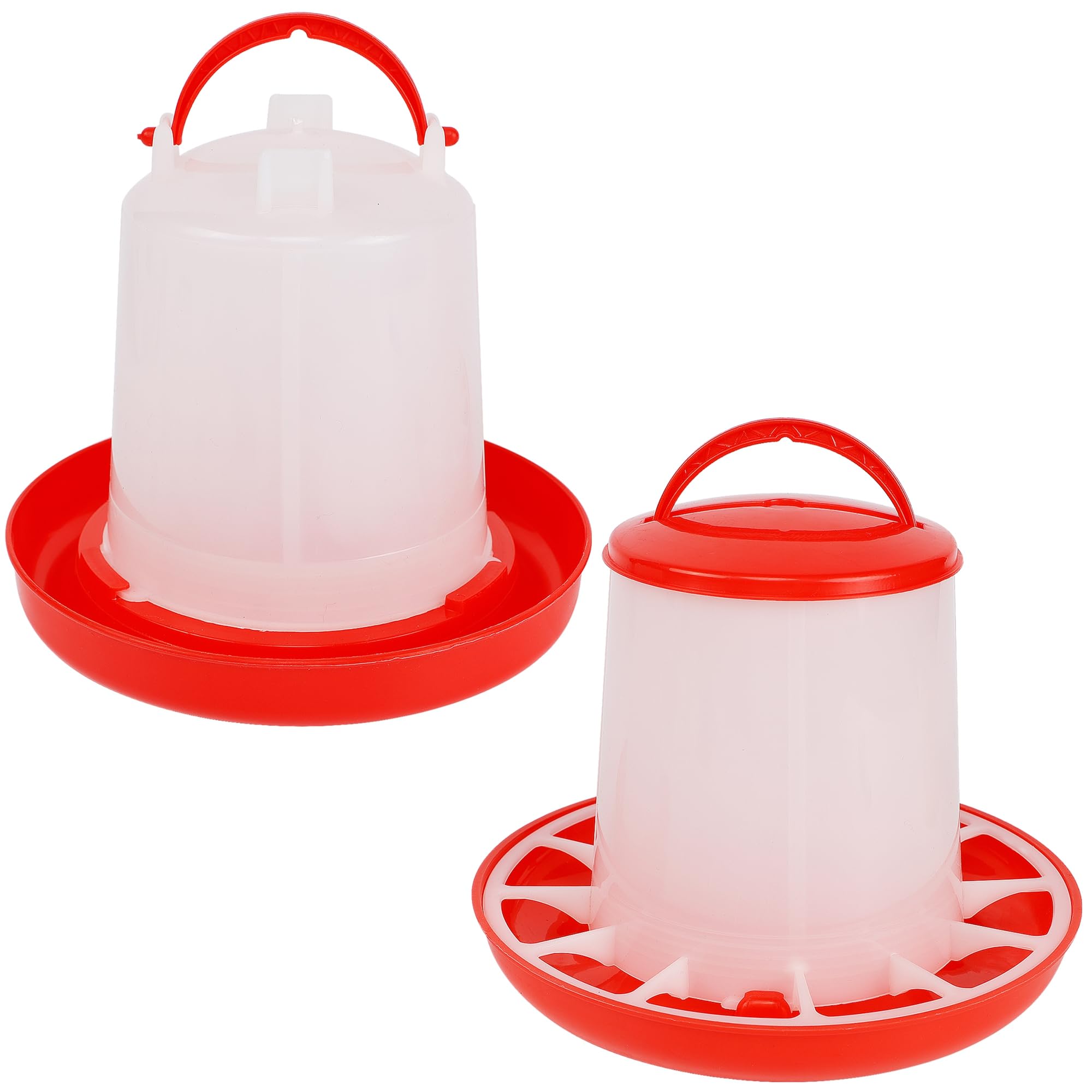 Photo 1 of winemana Chick Feeder 1 Lb and Waterer 1.5 L Kit, Hanging Poultry Plastic Containers for Outdoor