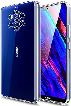 Amazon Com Huness Nokia 9 Pureview Case Tpu Grip Bumper And Clear