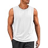 Runcati Men's Workout Tank Tops Sleeveless Athletic Gym Muscle Shirt Casual Basic Summer Fitness Tees