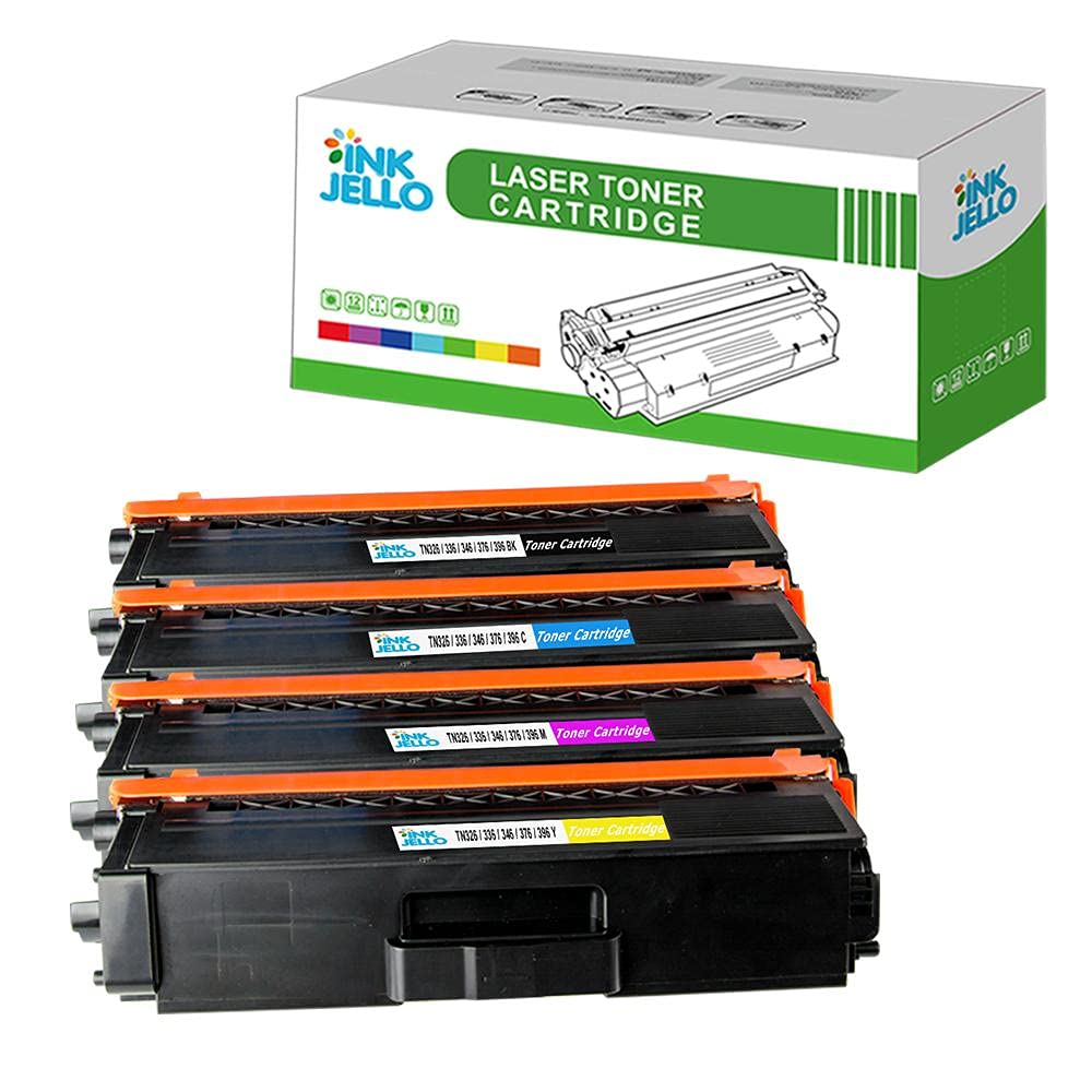 InkJello Compatible Toner Cartridge Replacement for Brother DCP-L8400CDN DCP-L8450CDW HL-L8250CDN HL-L8350CDW MFC-L8650CDW MFC-L8850CDW TN326 (Black, Cyan, Magenta, Yellow, 4-Pack)